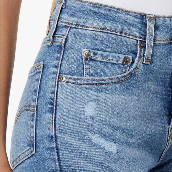 Levi's Women's 721 High Rise Skinny Leg Factory Distressed Stretch Jeans 33 x 30 - Picture 3 of 15